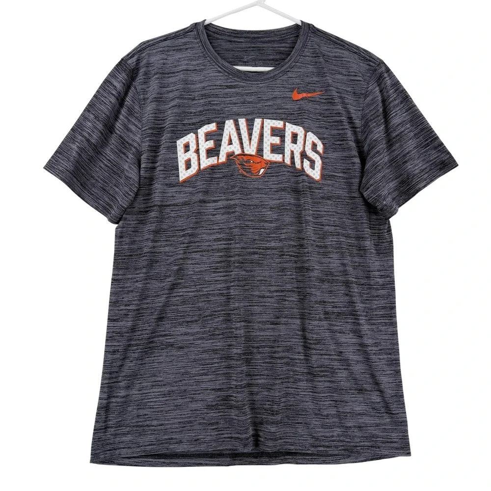 Oregon State‎ Beavers Shirt Mens Large Gray NCAA Football Nike Dri Fit Tee